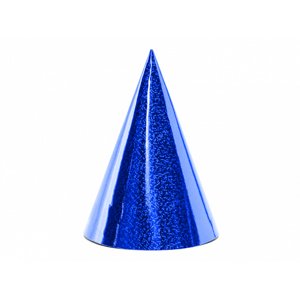 PartyDeco Party csákók - Hologramos kék 6 db