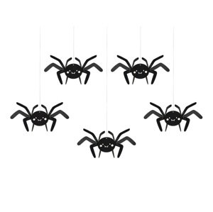 PartyDeco Függő dekoráció - Papír pókok