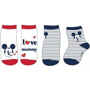 EPlus 2 pár gyerekzokni készlet - Mickey Mouse (I love mummy) Méret - babáknak: 6 - 9 hónap