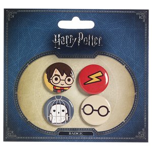 Distrineo Kitűző készlet Harry Potter - Chibi (Harry, Hedwig) 4 db