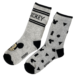 EPlus 2 pár gyerekzokni készlet - Mickey Mouse szürke Méret - zokni: 31-34