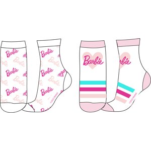 EPlus 2 pár gyerek zokni készlet - Barbie, rószaszín Méret - zokni: 23-26