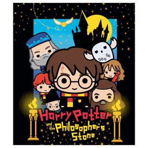EPlus Takaró Harry Potter Kawaii - fekete 120 x 150 cm