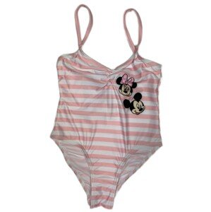 EPlus Egyrészes fürdőruha - Minnie Mouse csíkos rózsaszín Méret - gyermek: 104/110