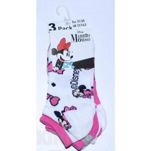 EPlus 3 pár gyerek zokni készlet - Minnie Mouse rózsaszín fehér mix Méret - zokni: 27-30