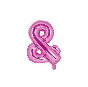 PartyDeco & szimbólum mini fólia lufi - rózsaszín 35cm