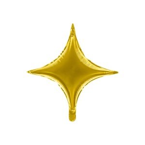 PartyDeco Fólia lufi - Csillag, arany 45 cm