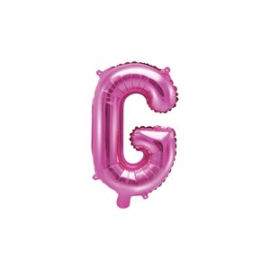 PartyDeco G betű mini fólia lufi - rózsaszín 35cm