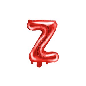 PartyDeco Mini fólia lufi - Z betű 35 cm piros