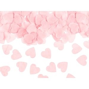 PartyDeco Konfetti - Rózsaszín szívecskék 15 g