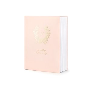 PartyDeco Vendégkönyv Rózsaszín arany mintával