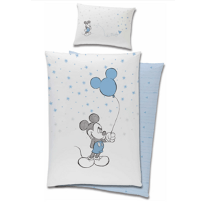 Carbotex Gyerek ágyneműhuzat kiságyba - Mickey Mouse kék