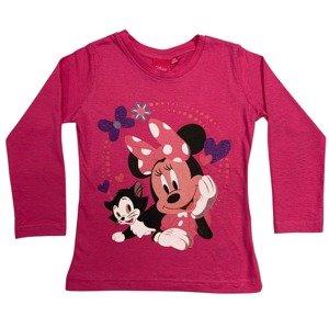 Setino Hosszú újjú lányos trikó - Minnie Mouse sötét rózsaszín Méret - gyermek: 122