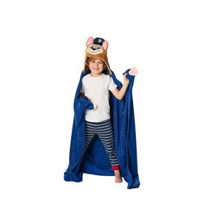 Carbotex Gyerek takaró Mancs őrjárat - Chase kék kapucnival 110 x 140 cm