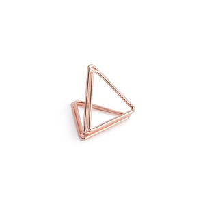 PartyDeco Címke tartó - rózsaszín -arany háromszög 10 db