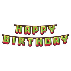 Godan Happy Birthday banner - Minecraft 160 cm