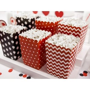 PartyDeco Dekoratív popcorn boxok - Katicabogár 6 db