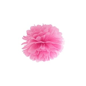 PartyDeco Pompom virág - rózsaszín 25 cm