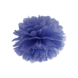 PartyDeco Pompom virág kék 25 cm