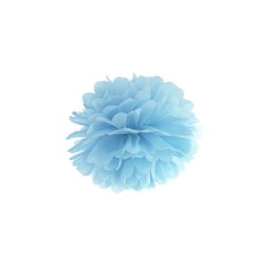 PartyDeco Pompom virág - ködös kék 25 cm