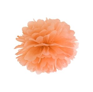 PartyDeco Pompom virág - narancssárga 35 cm