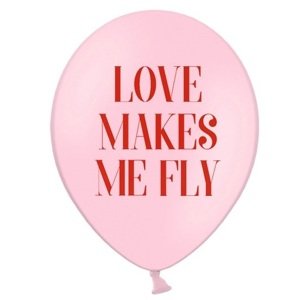 PartyDeco Latex lufi - Love makes me fly