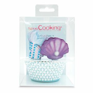 Scrapcooking Kosárkák sütésre és cupcakes dekoráció - Tengeri sellő 24 db