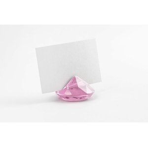 PartyDeco Rózsaszín gyémánt névtábla tartó 10 db