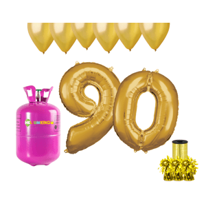 HeliumKing Hélium parti szett 90. születésnapra arany színű lufikkal