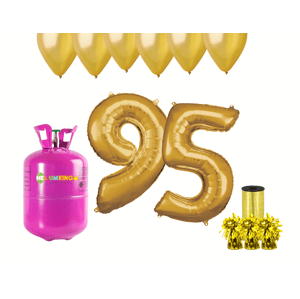 HeliumKing Hélium parti szett 95. születésnapra arany színű lufikkal