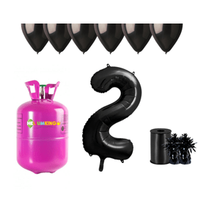 HeliumKing Hélium parti szett 2. születésnapra fekete színű lufikkal