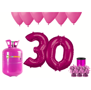 HeliumKing Hélium parti szett 30. születésnapra rózsaszín színű lufikkal