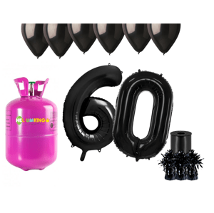 HeliumKing Hélium parti szett 60. születésnapra fekete színű lufikkal