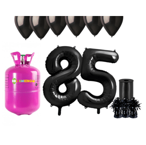 HeliumKing Hélium parti szett 85. születésnapra fekete színű lufikkal