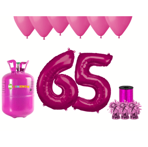HeliumKing Hélium parti szett 65. születésnapra rózsaszín lufikkal