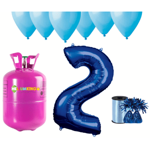 HeliumKing Hélium parti szett 2. születésnapra kék színű lufikkal