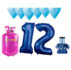 HeliumKing Hélium parti szett 12. szülinapra kék lufikkal