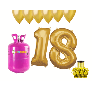 HeliumKing Hélium parti szett 18. születésnapra arany színű lufikkal