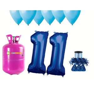 HeliumKing Hélium parti szett 11. születésnapra kék színű lufikkal