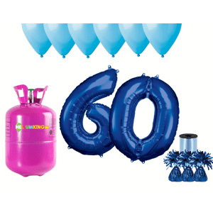 HeliumKing Hélium parti szett 60. születésnapra kék színű lufikkal