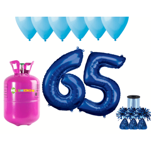 HeliumKing Hélium parti szett 65. születésnapra kék színű lufikkal