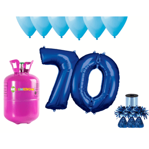 HeliumKing Hélium parti szett 70. születésnapra kék színű lufikkal