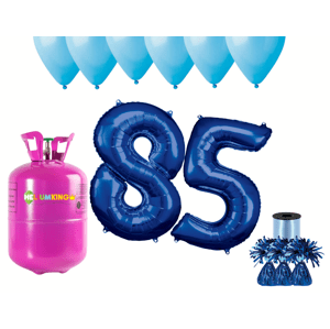 HeliumKing Hélium parti szett 85. születésnapra kék színű lufikkal