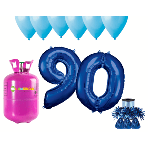 HeliumKing Hélium parti szett 90. születésnapra kék színű lufikkal