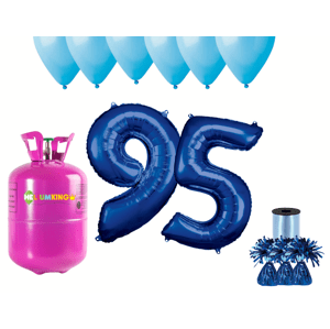 HeliumKing Hélium parti szett 95. születésnapra kék színű lufikkal