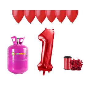 HeliumKing Hélium parti szett 1.szülinapra piros lufikkal