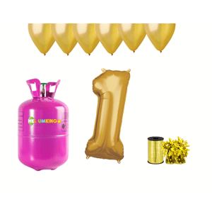 HeliumKing Hélium parti szett 1. születésnapra - arany színű lufikkal