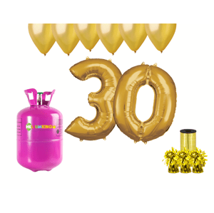 HeliumKing Hélium parti szett 30. születésnapra arany színű lufikkal