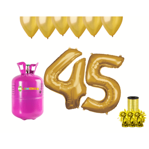 HeliumKing Hélium parti szett 45. születésnapra arany színű lufikkal