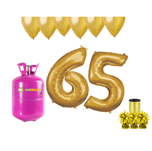 HeliumKing Hélium parti szett 65. születésnapra arany színű lufikkal
